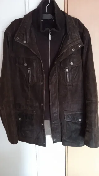 Chaqueta de cuero con chaleco desmontable Engbers