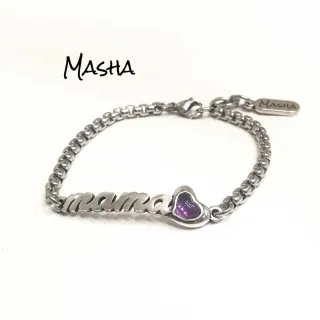 Pulsera en zamak con baño de plata
