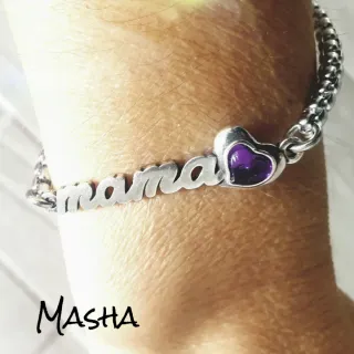 Pulsera en zamak con baño de plata