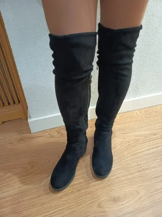 Botas mosqueteras negras talla 38