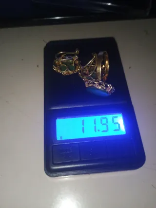 Conjunto de pendientes y anillo oro 18k A peso