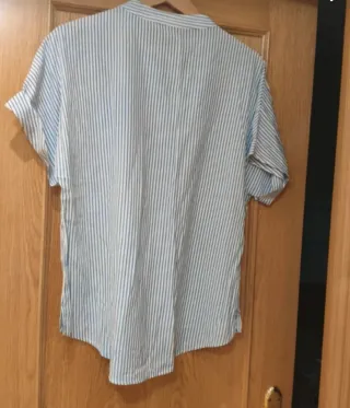 Blusa Dandara Rayas Azul y Blanco