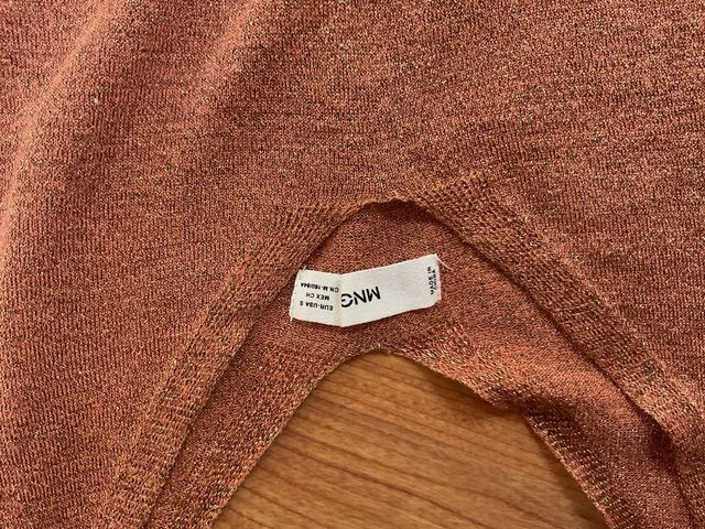 Top brillante Mango naranja