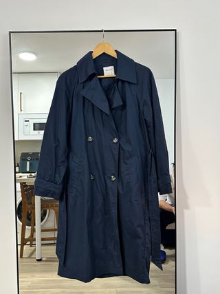 Gabardina Bershka Azul Marino Talla XS