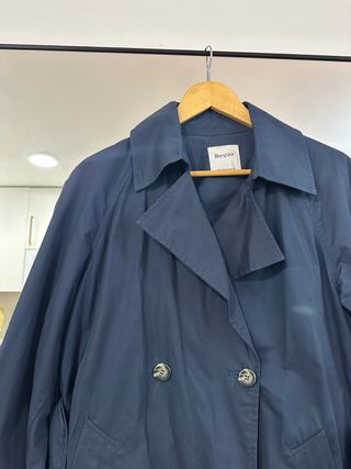 Gabardina Bershka Azul Marino Talla XS