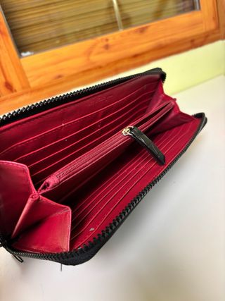 Bolso cartera Vilanova negro efecto coco