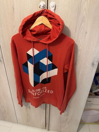 Sudadera Jack & Jones Roja con Estampado