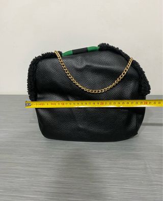 Borsa a sacco Mnml Couture nera e verde