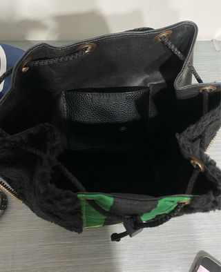 Borsa a sacco Mnml Couture nera e verde