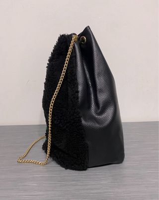 Borsa a sacco Mnml Couture nera e verde