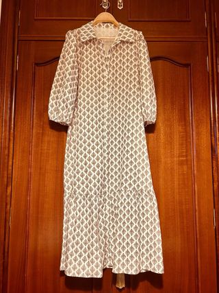 Vestido estampado beige clon de Marieth