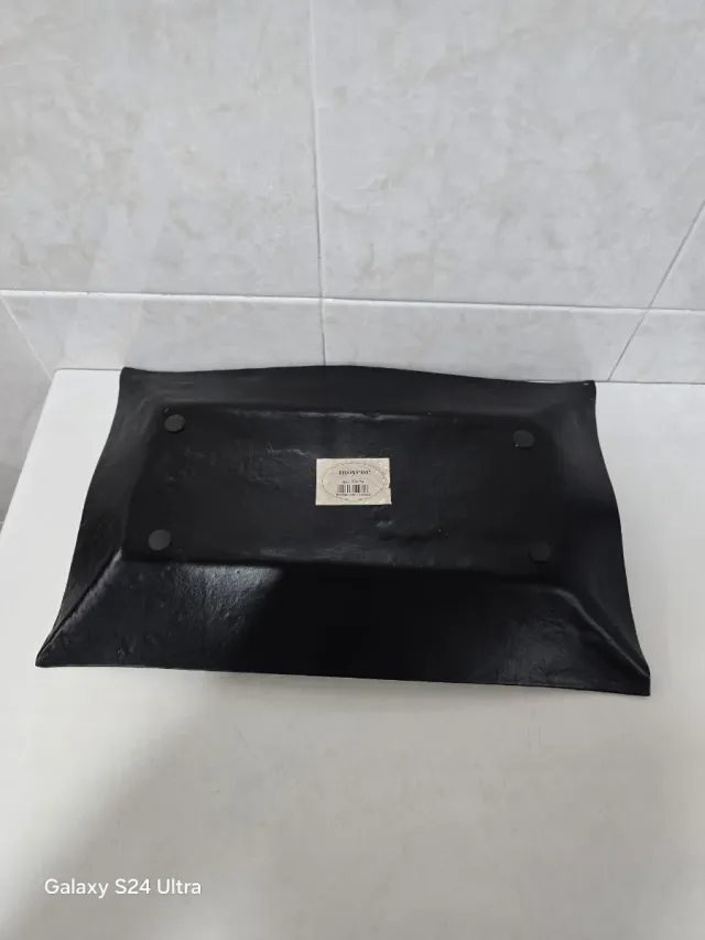 Plato decorativo cristal árbol marrón y amarillo