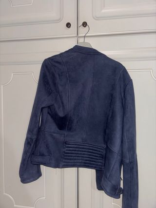 Giubbotto camoscio blu