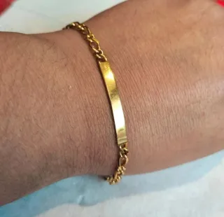 Pulsera esclava chapada en oro