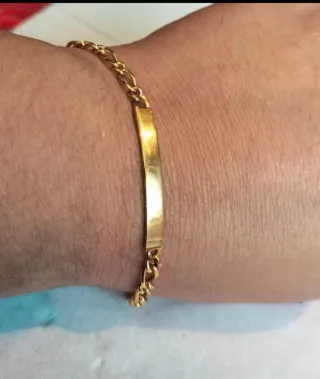Pulsera esclava chapada en oro
