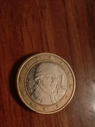 Moneda 1 Euro Austria 2002 Mozart