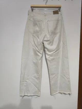 Pantalón ancho beige
