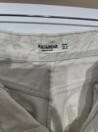 Pantalón ancho beige