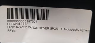SUBWOOFER LAND ROVER RANGE ROVER SPORT