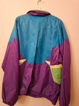 Chaqueta Vintage Colorida, cortavientos