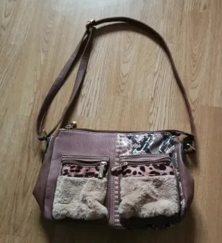 Bolso chica mediano tonos rosas y multicolor