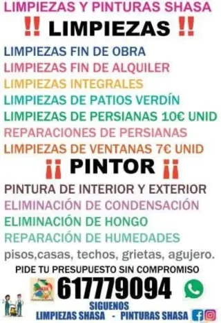 Limpiezas shasa  Limpiezas de el hogar