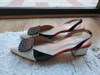 Zapatos Brenda Zaro Piel Destalonados Tacón Medio