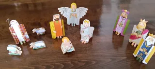 Belén 11 figuras cartón plegables