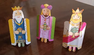 Belén 11 figuras cartón plegables