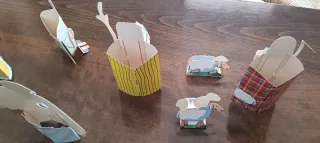 Belén 11 figuras cartón plegables