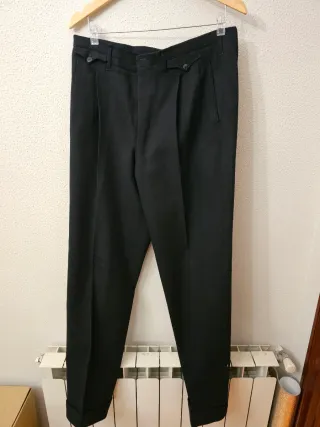 Pantalón de traje hombre negro