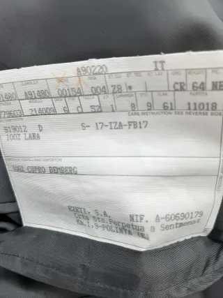 Americana gris oscuro talla 52