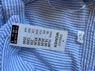 Camisa de rayas azules y blancas Talla M