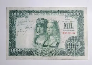 1000 Pesetas 1957 Serie X651