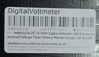 Voltmetro Digitale LED Blu