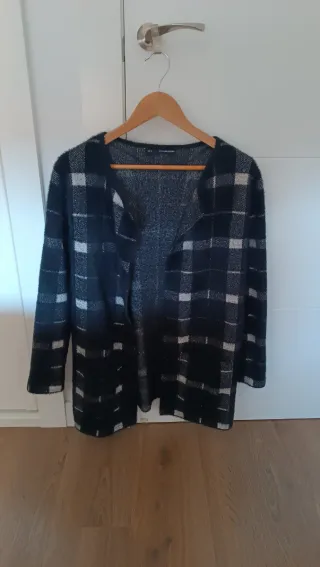 Rebeca larga Sfera cuadros negro/blanco