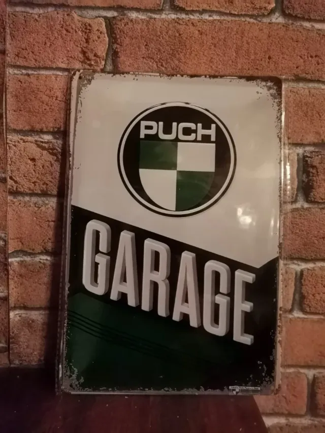 Cartel PUCH Garage Metálico Vintage