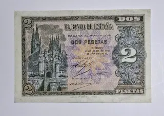 2 Pesetas 1938 Serie F947