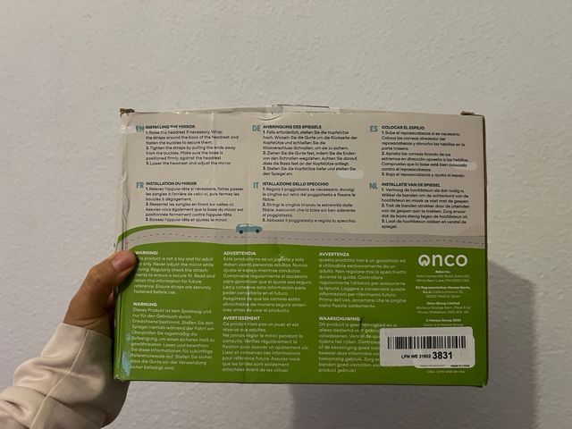 Espejo Coche Bebé Onco 360° Rotación