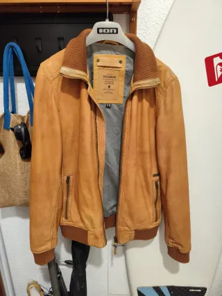 Cazadora Piel Talla M Marrón