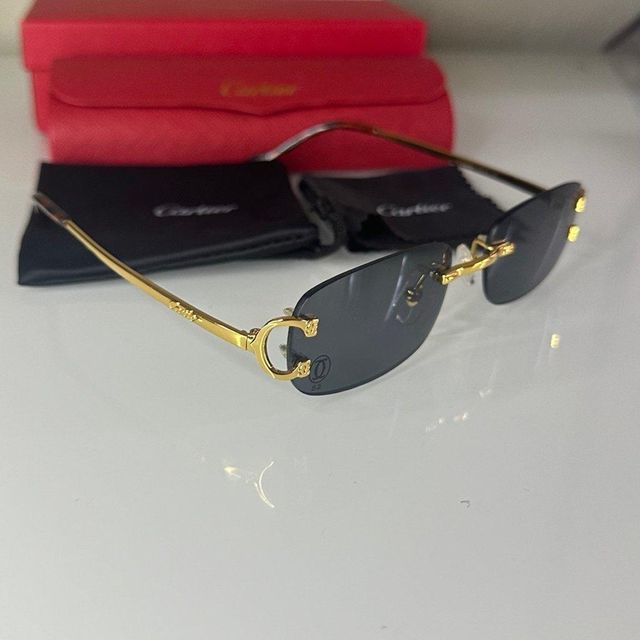 Gafas Cartier Doradas y Negras