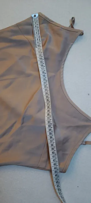 Vestito lungo raso champagne