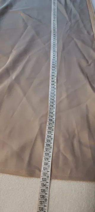 Vestito lungo raso champagne