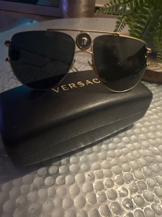 Gafas de sol Versace aviador doradas