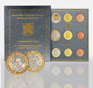 Vaticano 2020 Euroset 9 Monedas con 5€ Bimetalica