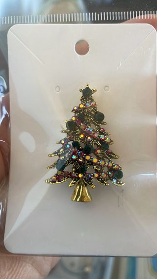 Broches Navideños con circonitas