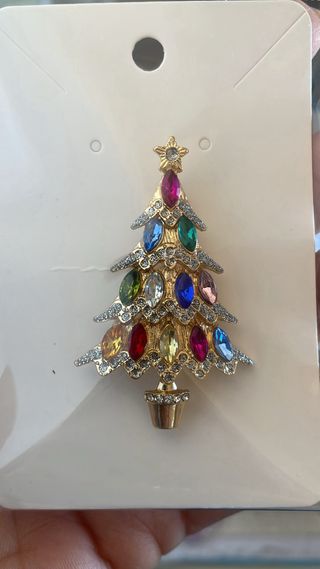 Broches Navideños con circonitas