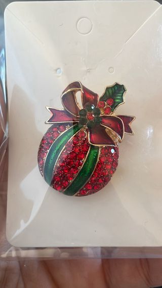 Broches Navideños con circonitas
