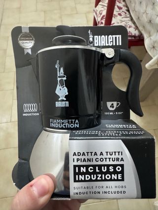 Moka Bialetti Fiammetta 4 tazze nera