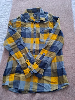 Camisa cuadros Quiksilver azul y amarillo